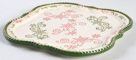 Floral Lace-Festive 7" Square Lid-It (Trivet, Tray)
