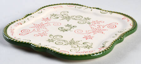 Floral Lace-Festive 6" Square Lid-It (Trivet, Tray) by Temp-Tations