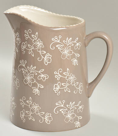 Floral Lace Taupe 48 Oz Pitcher for Centertaining Set