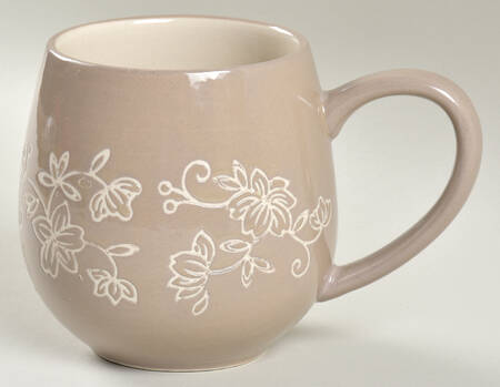 Floral Lace Taupe Mug