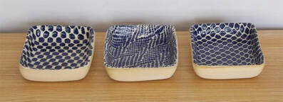 Cobalt Tasting Trio Tray Set- Set of 3 Motifs