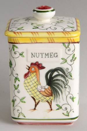 Early Provincial Large Spice Jar & Lid