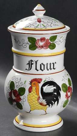 Early Provincial Flour Canister & Lid