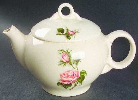 Moss Rose (No Trim) Teapot & Lid