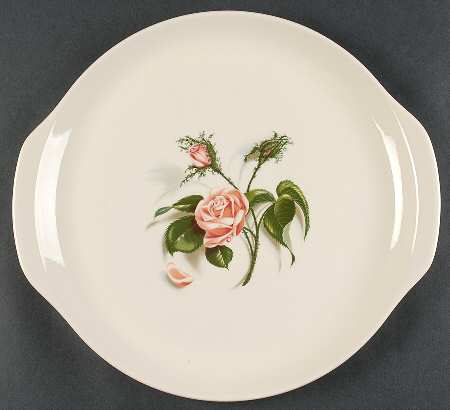 Moss Rose (No Trim) 13" Handled Chop Plate (Round Platter)
