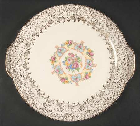 Liberty Gold Handled Cake Plate