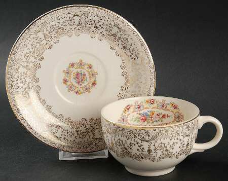 Liberty Gold Flat Cup & Saucer Set
