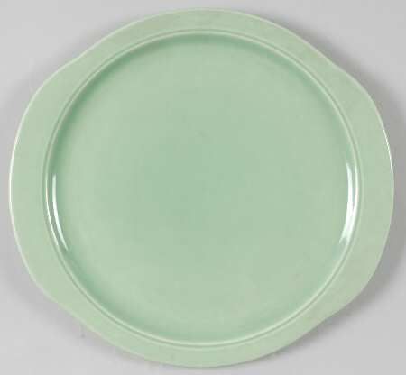 Camwood Ivory Green Handled Cake Plate