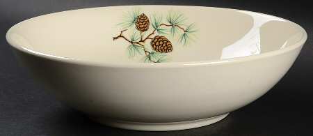 Pine Cone 9" Round Vegetable Bowl