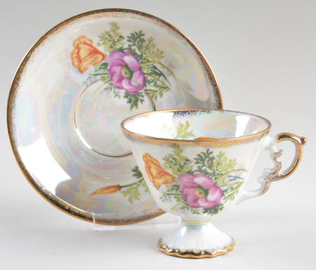 Flower of the Month Footed Cup & Saucer Set