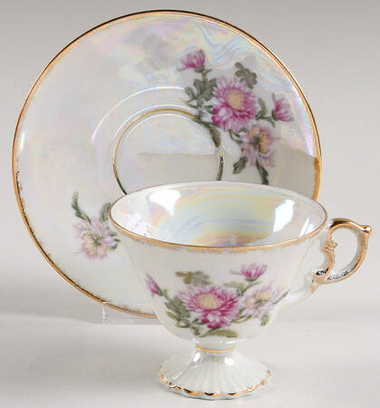Flower of the Month Footed Cup & Saucer Set