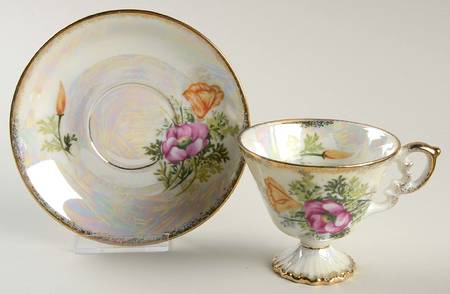 Flower of the Month Footed Cup & Saucer Set