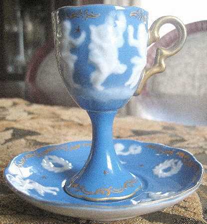 6411A Footed Demitasse Cup & Saucer Set by Camille Naudot & Co