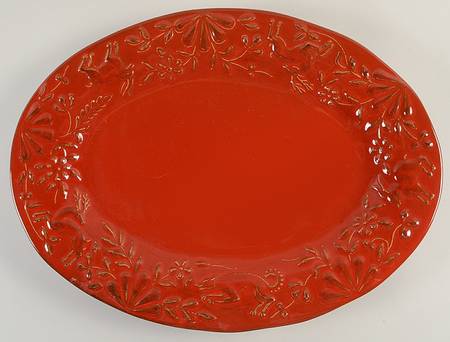 UME3 Red 17" Oval Serving Platter