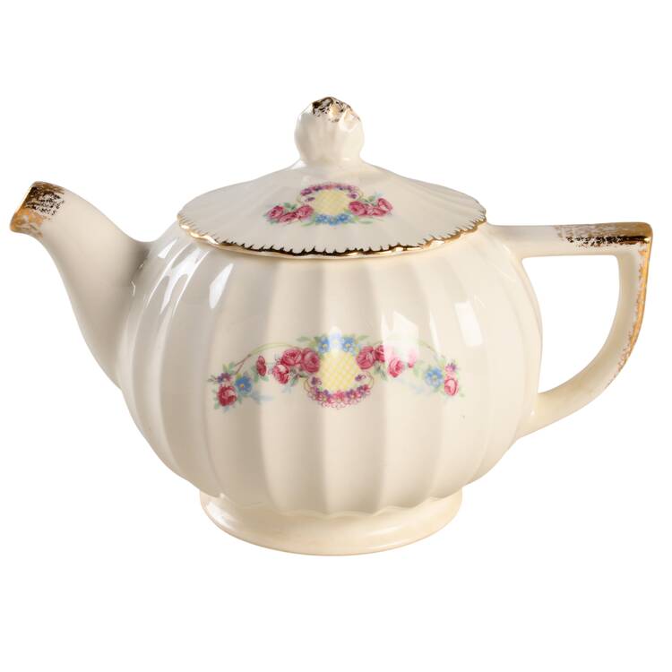 Bridal Wreath Teapot & Lid