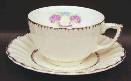 Bridal Wreath Flat Cup & Saucer Set