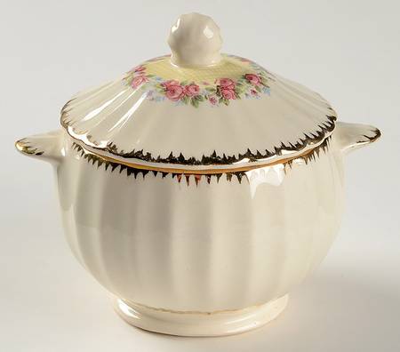 Bridal Wreath Sugar Bowl & Lid