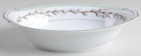 Silver Willow 11" Oval Vegetable Bowl by Valmont