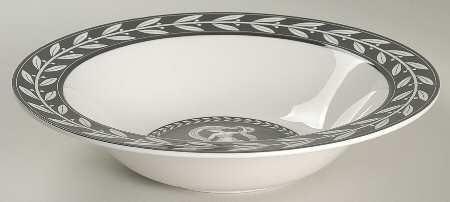 Olympia Black 10" Round Vegetable Bowl by Victoria & Beale