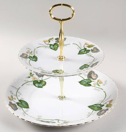Granada 6 5/8"-10"  2 Tiered Serving Tray (Dp, Sp) HC