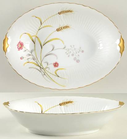 Harvest (Japan) 10" Oval Vegetable Bowl