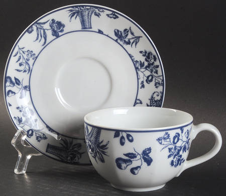 Blue Chintz Flat Cup & Saucer Set