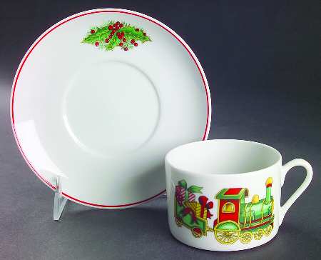 Christmas Magic Flat Cup & Saucer Set