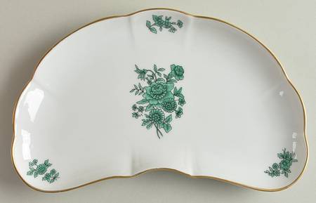 Green Rose Crescent Salad Plate