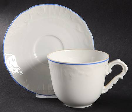 Manueline Blue Flat Cup & Saucer Set
