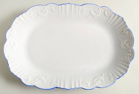 Manueline Blue 14" Oval Serving Platter