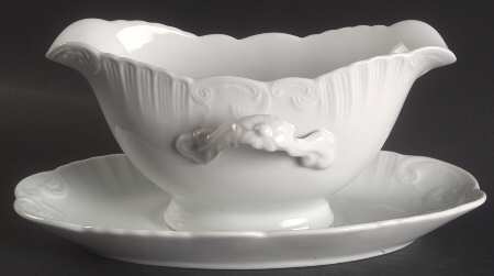 Manueline White Gravy Boat & Underplate