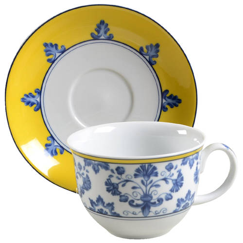 Pavilion (Castelo Branco) Flat Cup & Saucer Set by Vista Alegre