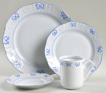 Ruban Blue 4 Piece Place Setting