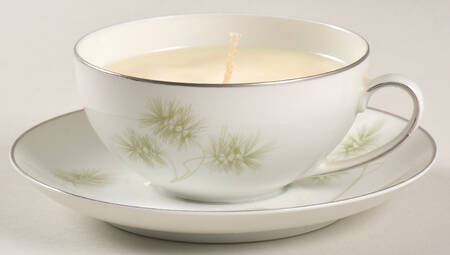 Greenbriar Scented Cup & Saucer Candle-Vanilla  HC