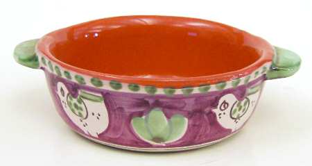 Campagna Chicken (Purple Border, Green Dots) Individual Baker