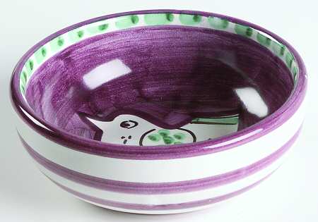 Campagna Chicken (Purple Border, Green Dots) Condiment Bowl