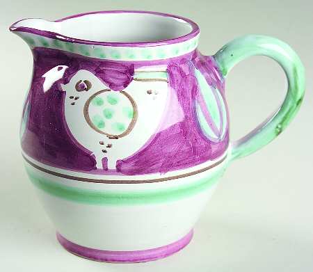 Campagna Chicken (Purple Border, Green Dots) 36 Oz Pitcher