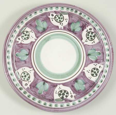 Campagna Chicken (Purple Border, Green Dots) Trivet