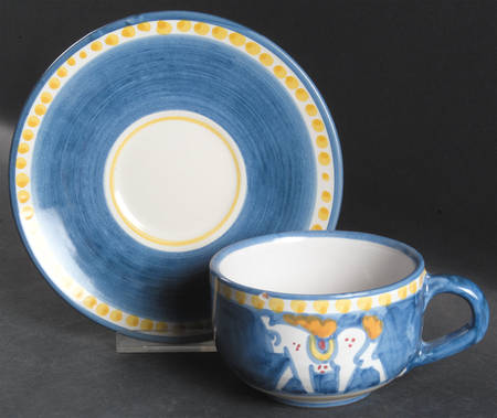 Campagna Horse (Cavallo) Flat Cup & Saucer Set