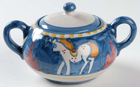 Campagna Horse (Cavallo) Sugar Bowl & Lid