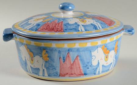 Campagna Horse (Cavallo) 1.25 Qt Round Covered Casserole