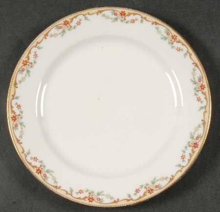 The Meuse (Rust & Yellow Flowers, Tan) Bread & Butter Plate