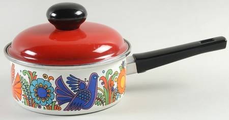 Acapulco (Older, Milano Shape) 1.5qt Metal Covered Saucepan
