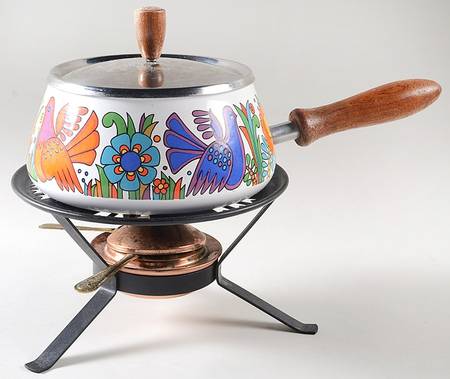 Acapulco (Older, Milano Shape) Metal Fondue & Warmer Stand