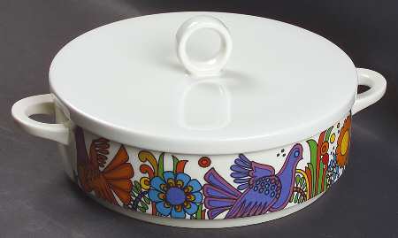 Acapulco (Older, Milano Shape) 1 Qt Round Covered Casserole