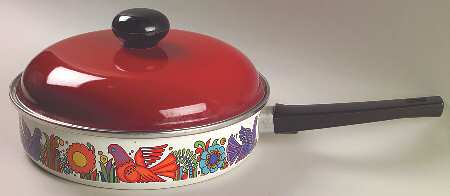 Acapulco (Older, Milano Shape) 10" Metal Skillet & Lid