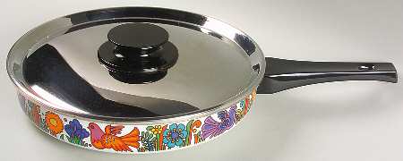 Acapulco (Older, Milano Shape) 9" Metal Skillet & Lid