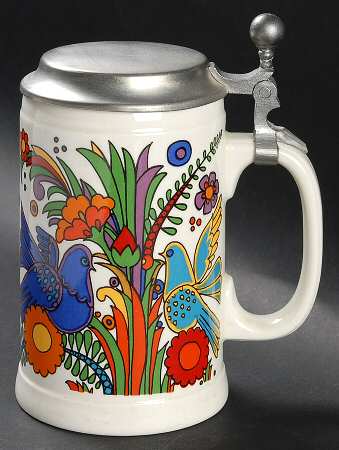 Acapulco (Older, Milano Shape) Tankard with Hinged Metal Lid