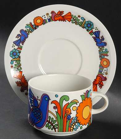 Acapulco (Older, Milano Shape) Oversized Cup & Saucer Set