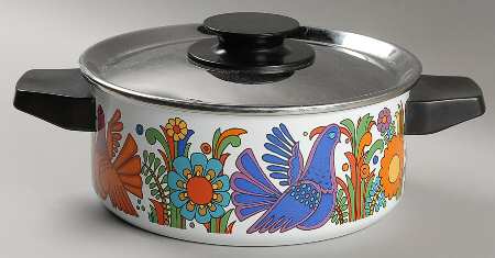 Acapulco (Older, Milano Shape) 3 Quart Metal Covered Casserole